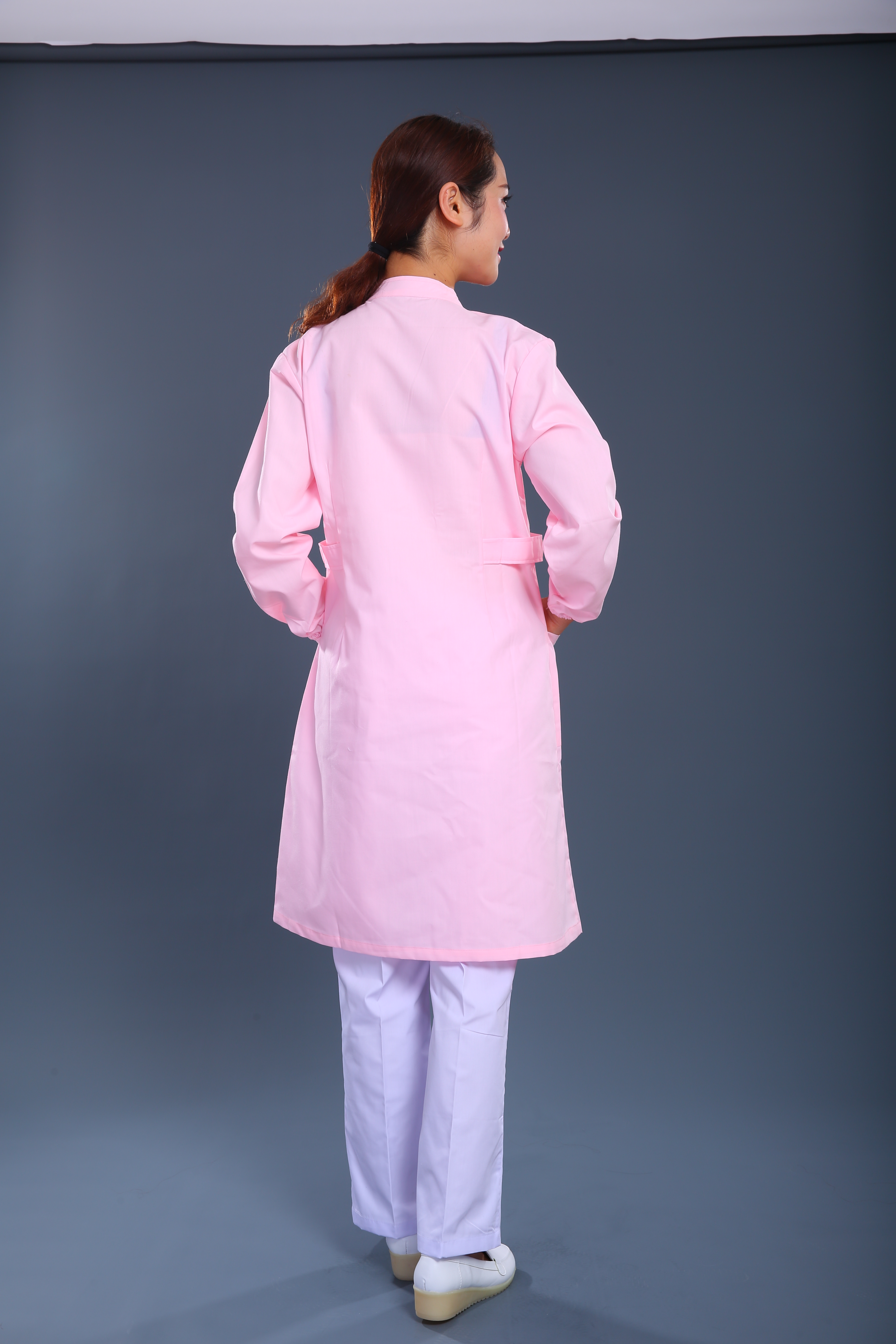粉色長(cháng)款護士制服