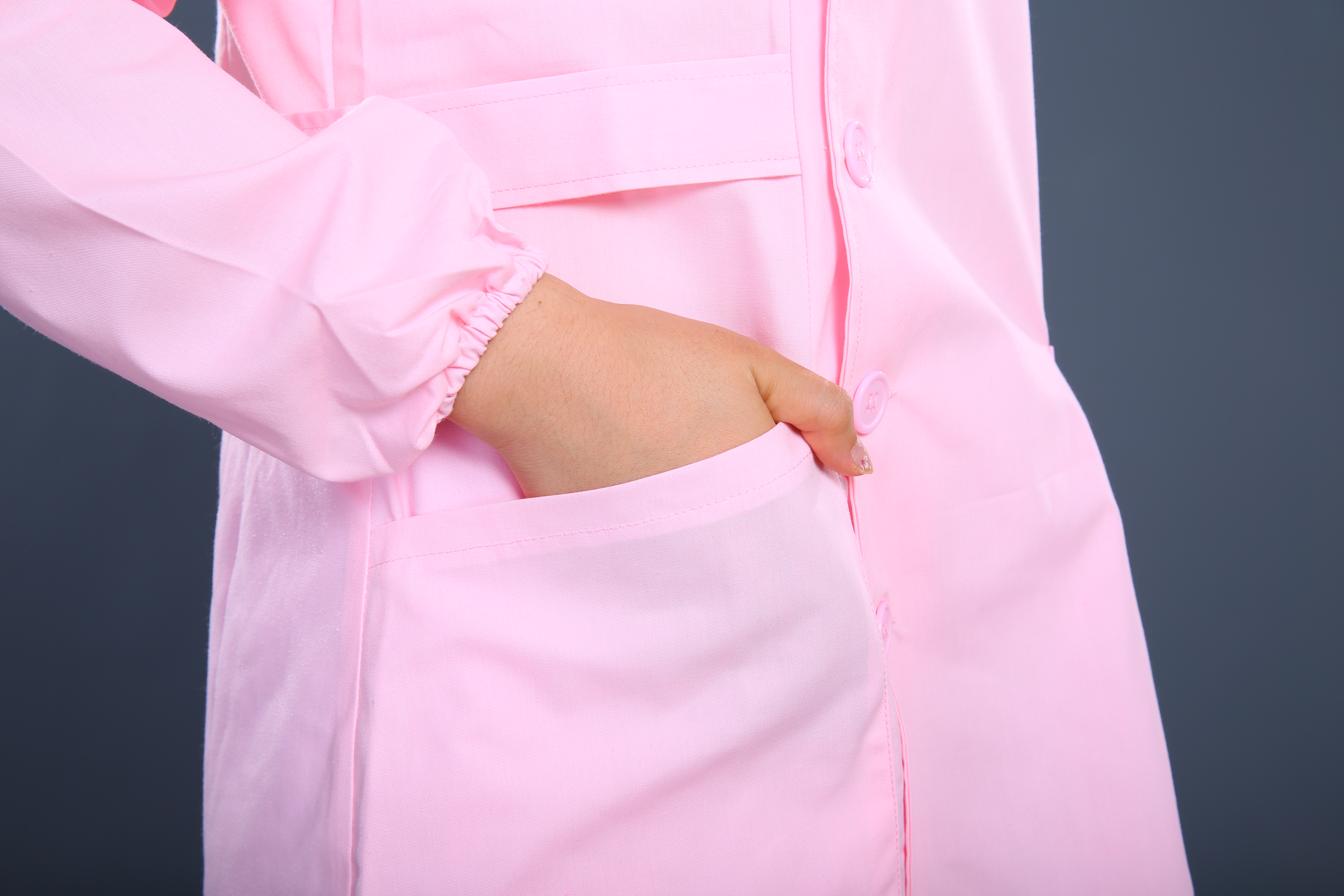粉色長(cháng)款護士制服
